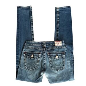 True Religion Joey Super T Jeans Women's Size 29 Blue Denim Stretch‎ Skinny